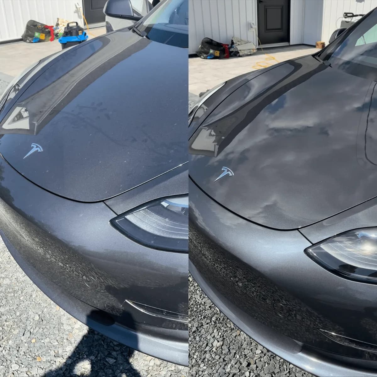 Exterior car detailing Halifax before and after - complete exterior transformation showing glossy finish
