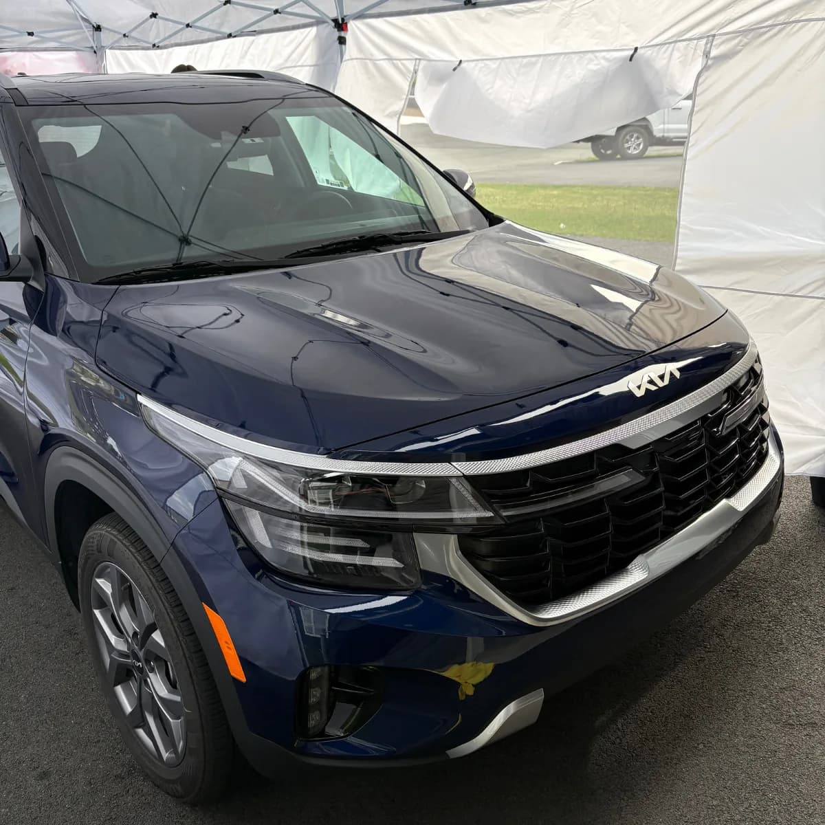 Kia vehicle exterior after ceramic coating application by WCAP Detailing in Halifax
