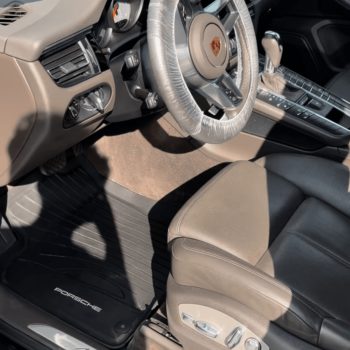 Porsche interior after WCAP mobile interior detailing in Halifax